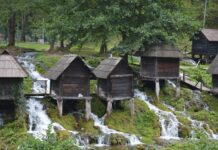 Fires and Buildings Near the Harbour of Julian